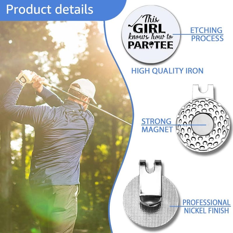 GEYGIE Strong Woman Golfer Ball Marker with Magnetic Hat Clip, Funny Golf Accessories Gifts for Proud Women, Novelty Birthday Gifts for Women Golfer Fan - Image 3